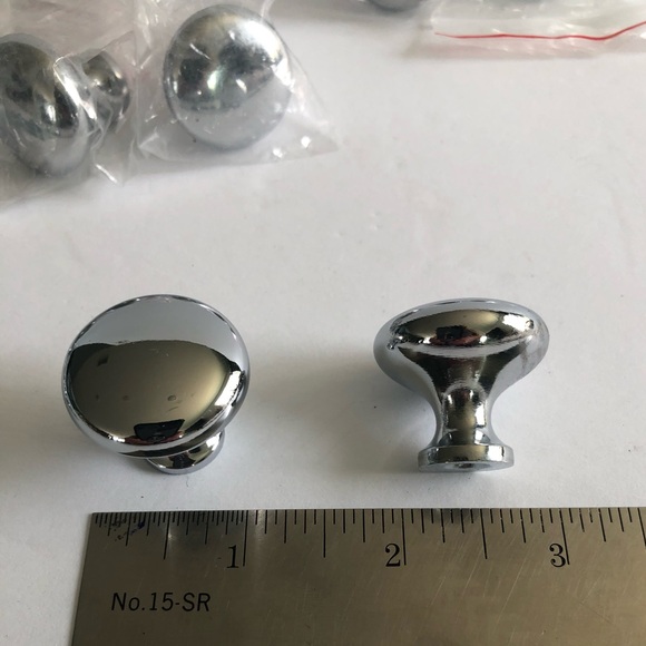 MaYuLa 30Pcs Cabinet Door Knobs Round Mushroom Shape Pull Handle Drawer